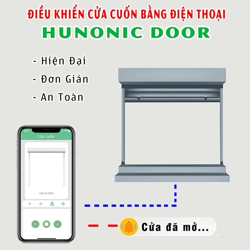 Công Tắc Cửa Cuốn Wifi Hunonic Door