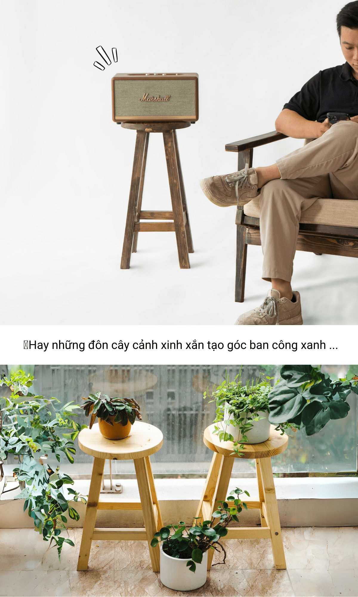 Mô tả Ghế đôn tròn gỗ thông FEGO cao 45cm phù hợp với bàn ăn và làm việc - 8