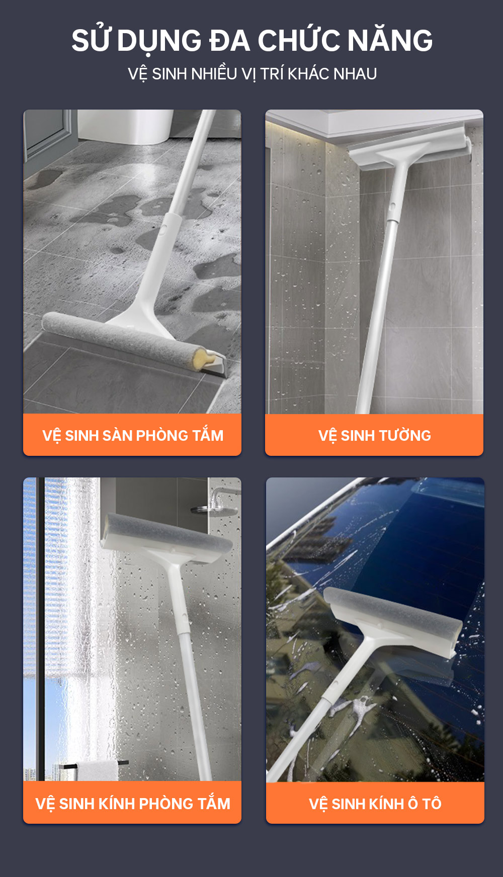 Cây lau kính 2 trong 1 Parroti