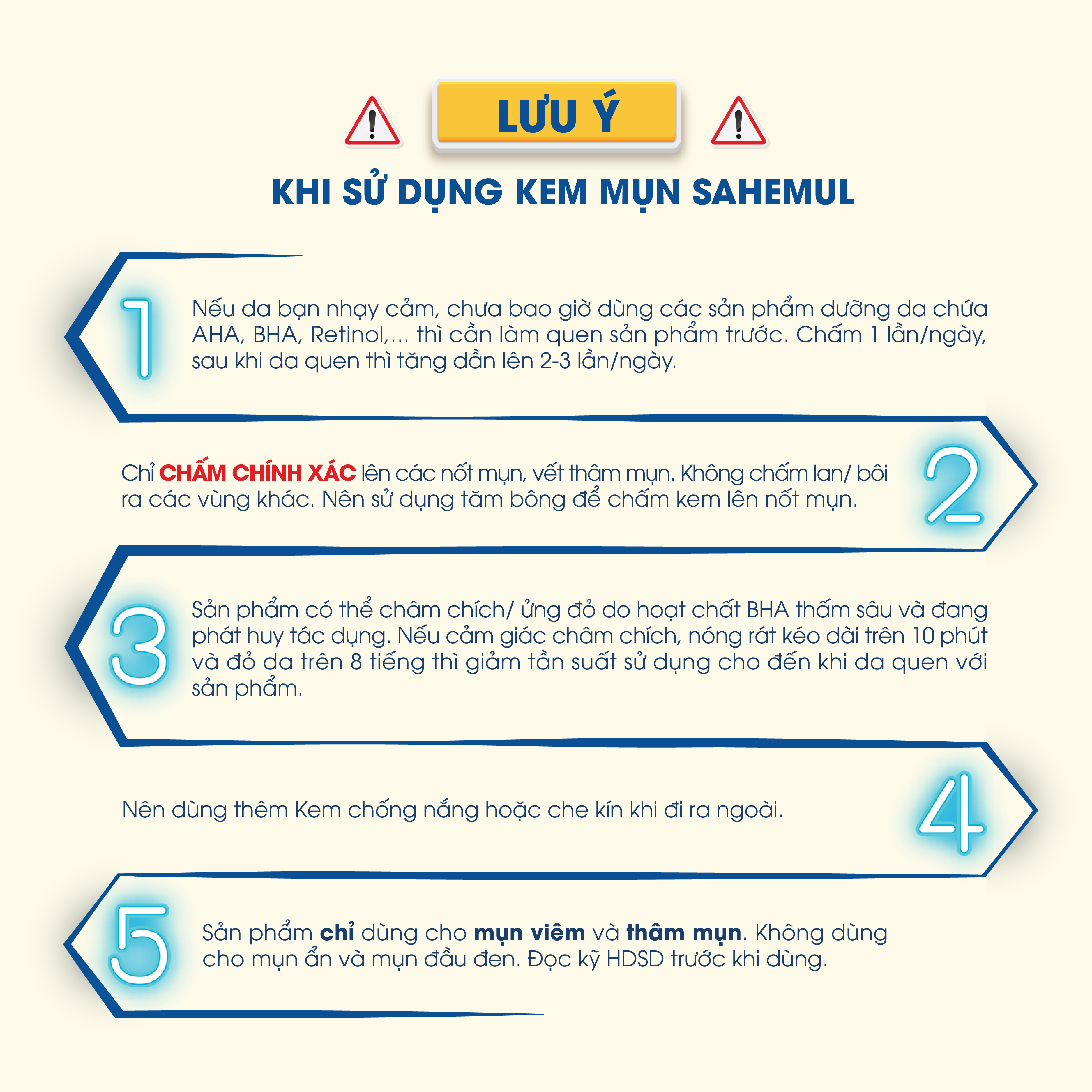 Công dụng kem chấm mụn Sahemul