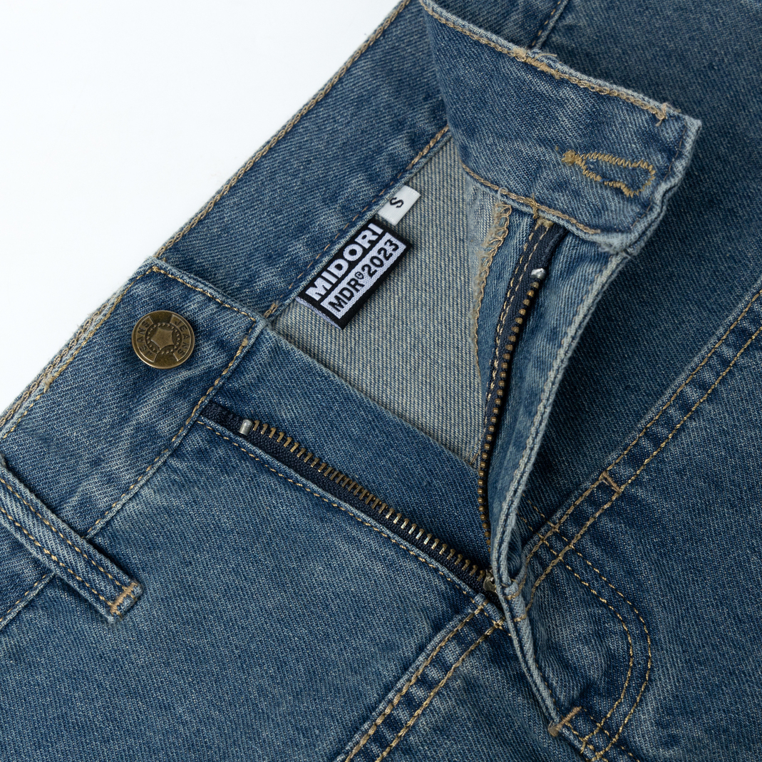 Mô tả Chân váy jean dáng dài  nữ thời trang thiết kế phong cách ulzzang Local Brand Midori Studio - 3