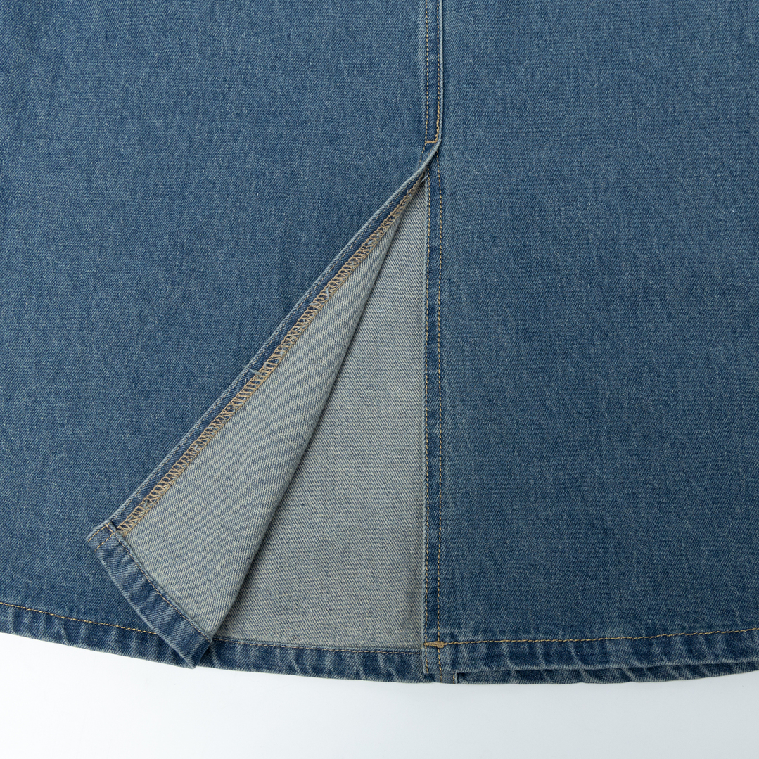 Mô tả Chân váy jean dáng dài  nữ thời trang thiết kế phong cách ulzzang Local Brand Midori Studio - 4