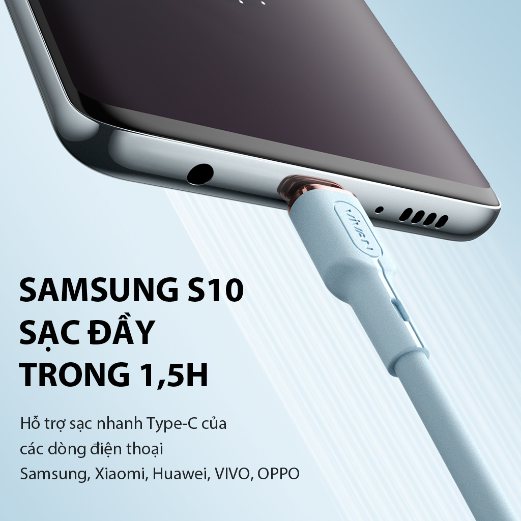 Mô tả Cáp Sạc Nhanh VIVAN VSCL120S/ VSCC120S (Type C to Lin/Type C to Type C) 120cm, Silicon Mềm Dẻo Chống Xoắn Nứt Gãy - 7