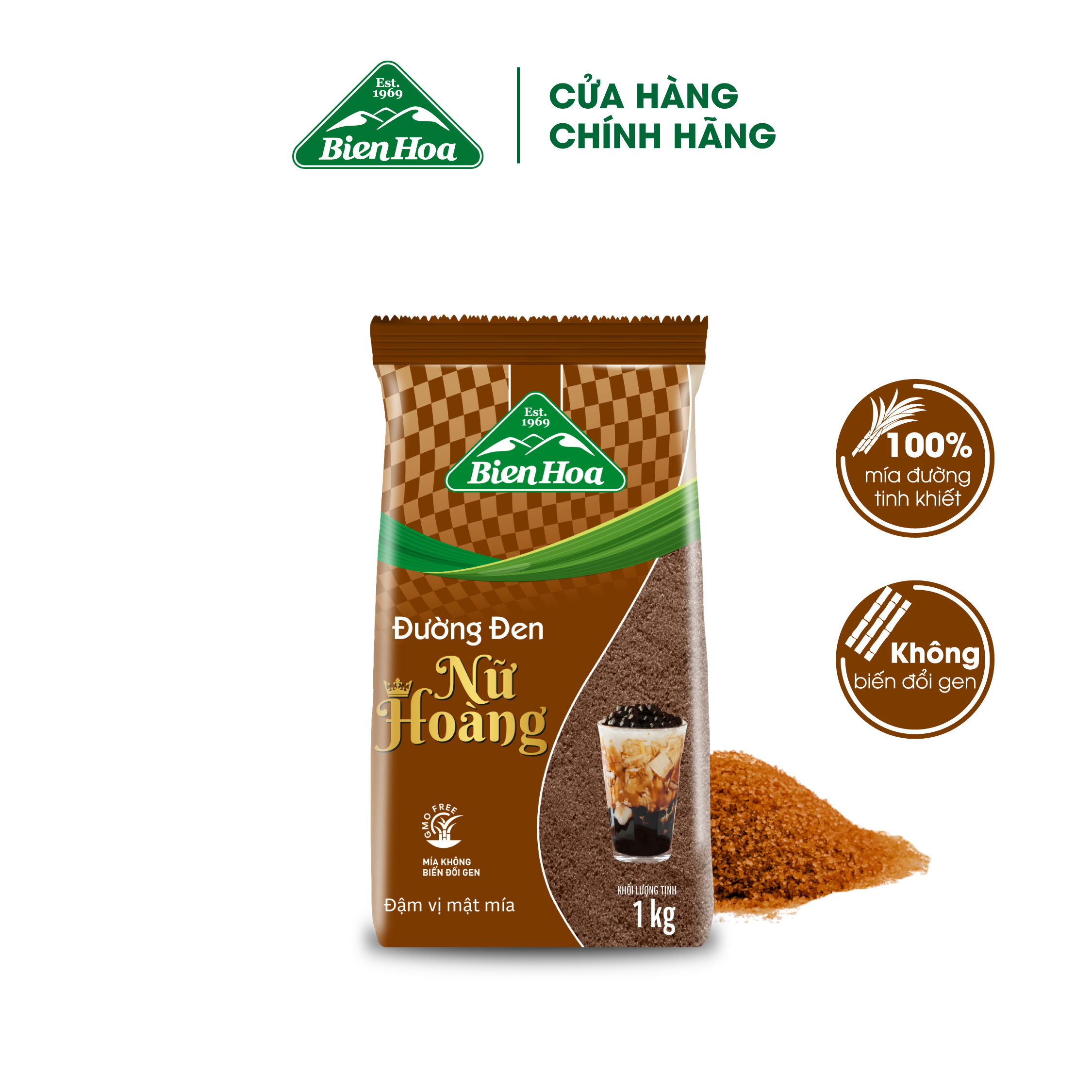 Mô tả Đường đen nữ hoàng Biên Hòa 1kg/túi - 2
