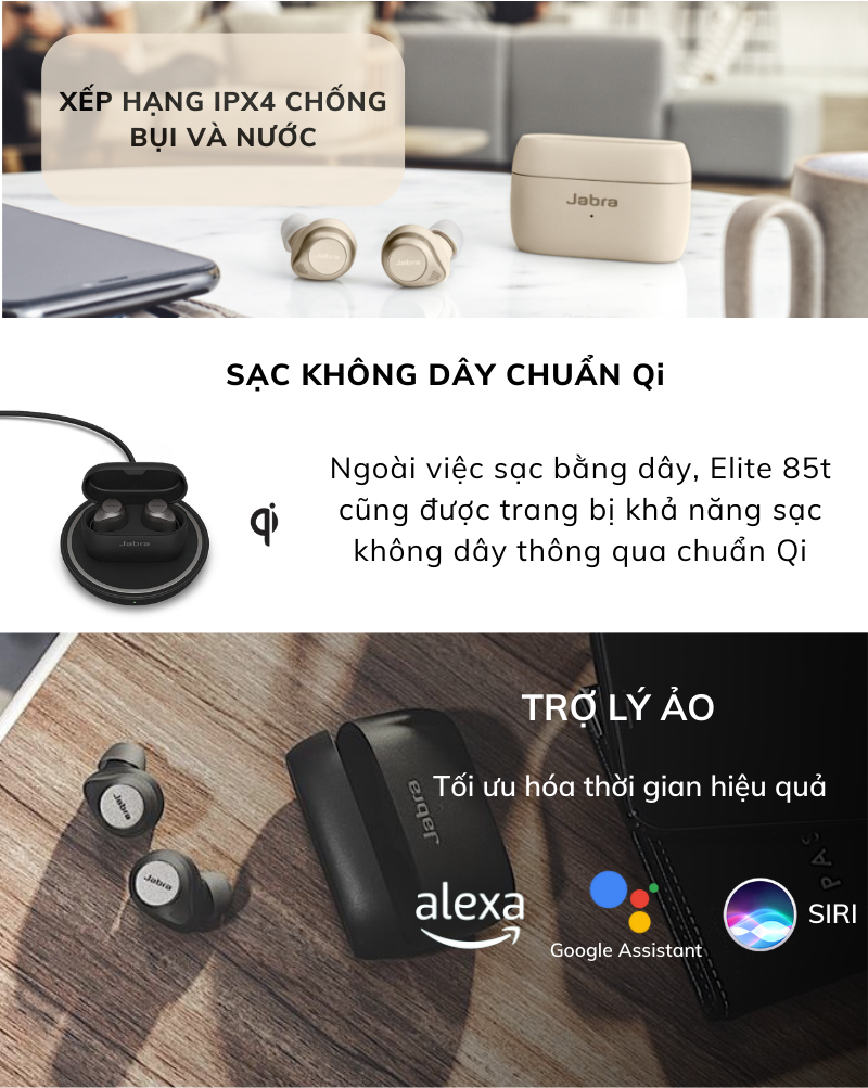 Mô tả Tai Nghe Bluetooth True Wireless JABRA ELITE 85T - Hàng Chính Hãng - 4