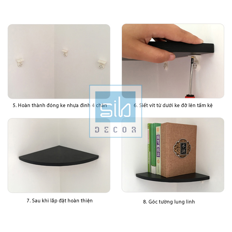 Kệ gỗ SIB KT111 trang trí phòng ngủ