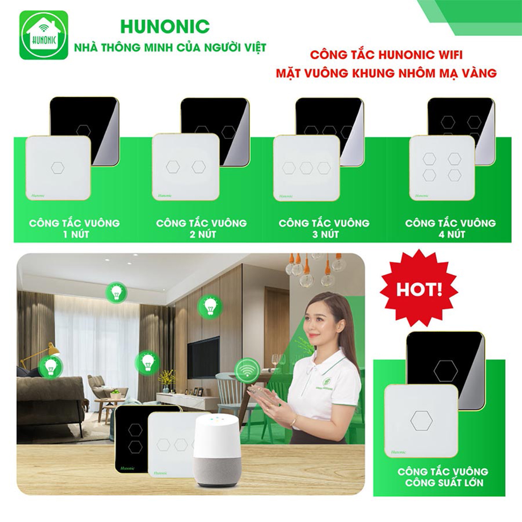 Công Tắc Thông Minh Wifi Hunonic HNSV - Ảnh 7