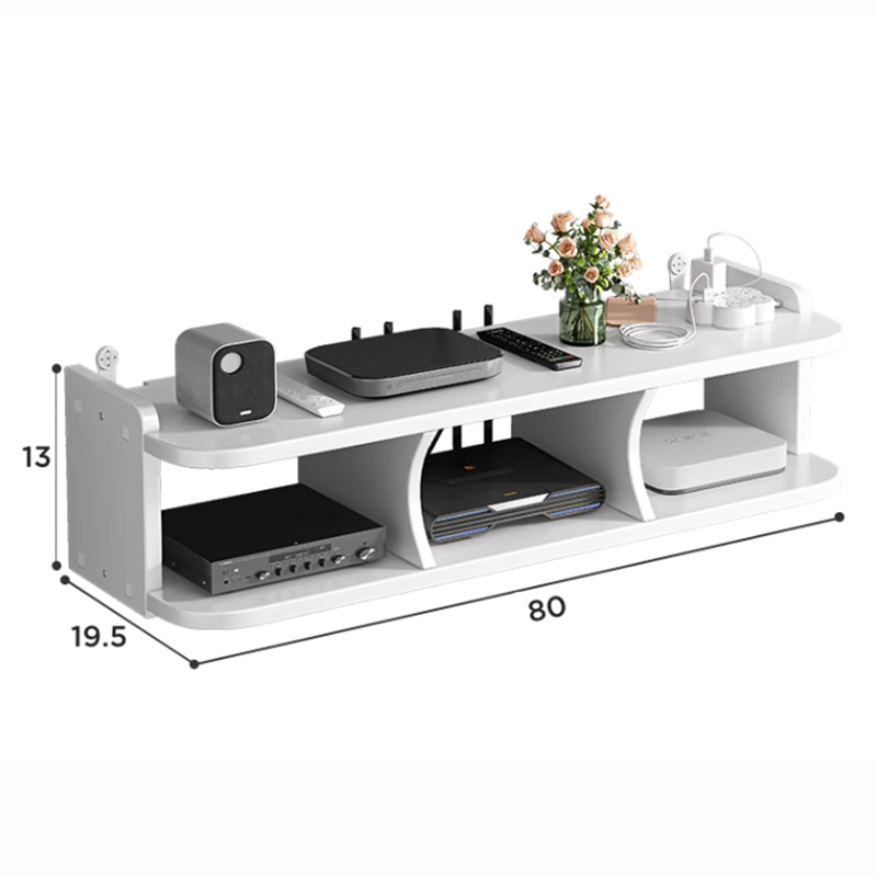 Mô tả Kệ wifi treo tường 2 tầng IGA không cần khoan để đầu thu kỹ thuật số, remote điện thoại - IG407 / IG411 - 10
