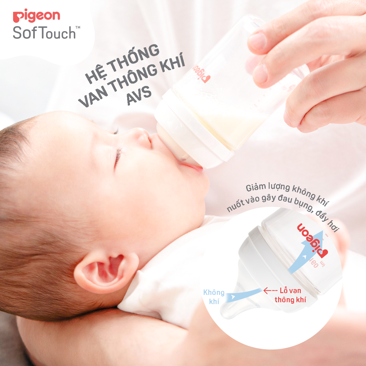 Mô tả Bình sữa Softouch PP Plus Pigeon thế hệ III 160ml / 240ml / 330ml - 3