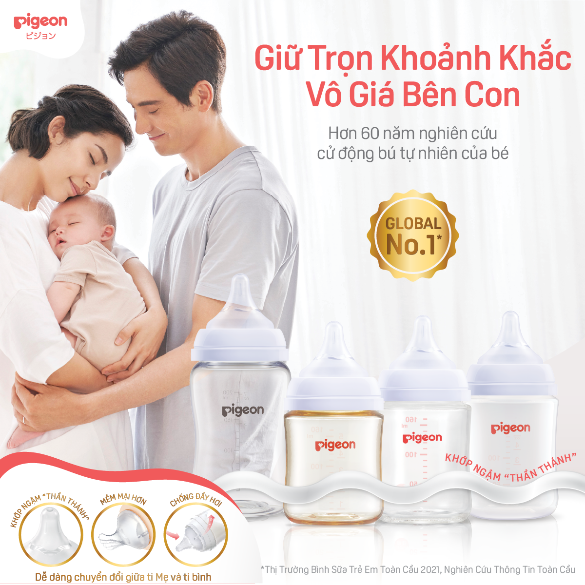 Mô tả Bình sữa Pigeon PPSU Plus thế hệ III Hình Thú Cưng 160ml/240ml - 4