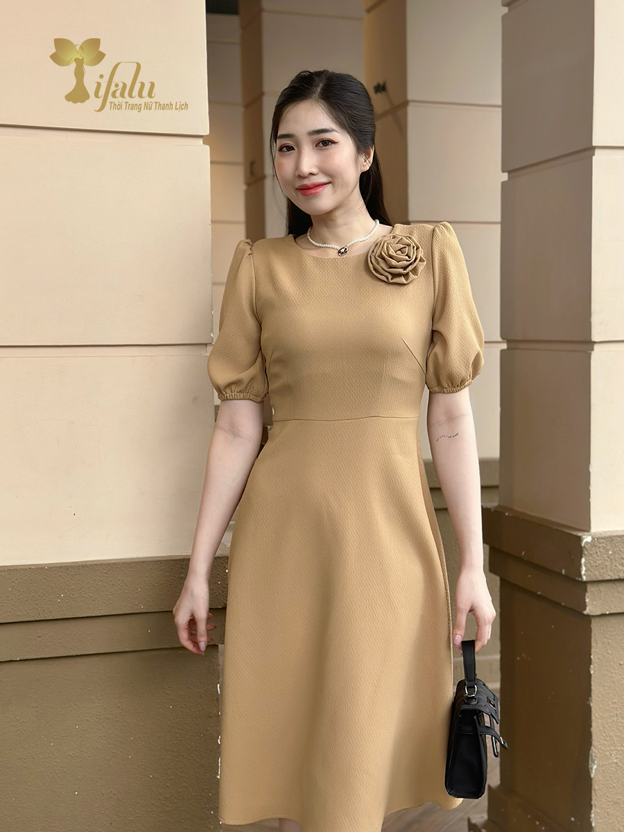 Mô tả Váy nữ đầm thiết kế TIFALU dáng xòe trẻ trung - ZOL409DA - 1