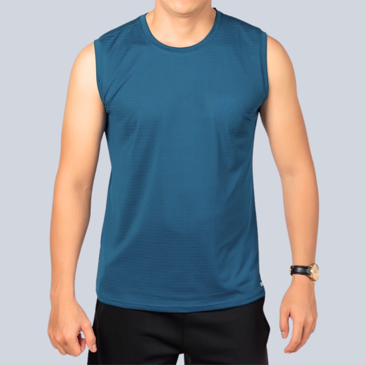 Mô tả Áo thun ba lỗ nam Gấu 194 vải thun mè co dãn 4 chiều, áo thể thao - gym - bóng đá, from slim fit - MÈ NGANG BL - 5