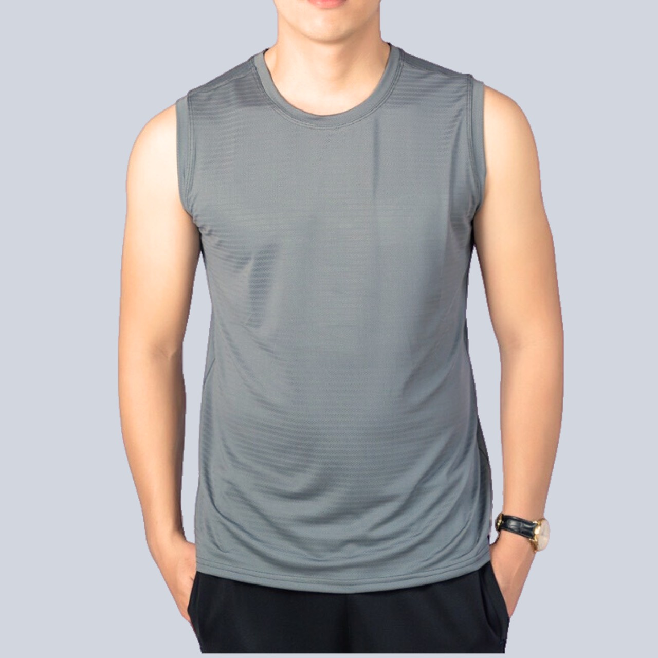 Mô tả Áo thun ba lỗ nam Gấu 194 vải thun mè co dãn 4 chiều, áo thể thao - gym - bóng đá, from slim fit - MÈ NGANG BL - 7