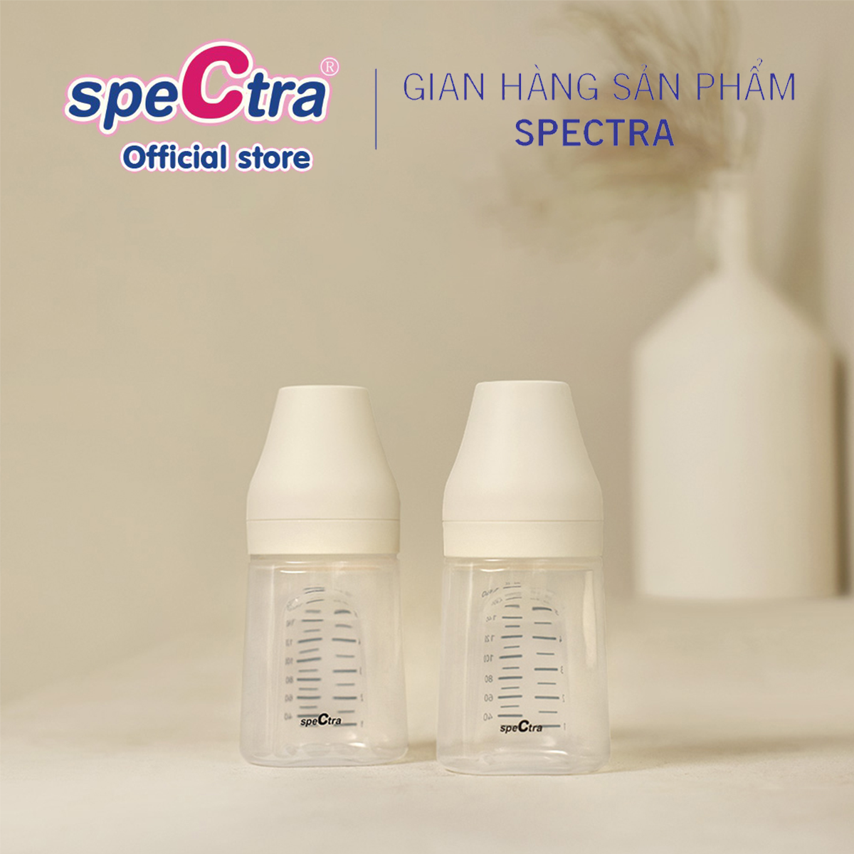 Mô tả Bộ Hai Bình Cổ Rộng PP Spectra 160ml Chính hãng Hàn Quốc - 1