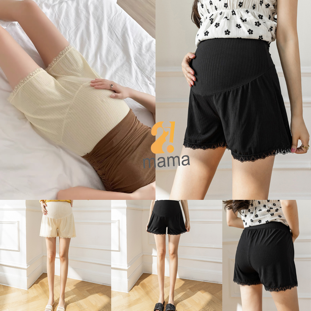 Mô tả Quần đùi bầu vải lụa 2mama mặc ngủ và mặc trong váy, có chun điều chỉnh, kháng khuẩn, viền ren sang trọng, mát mẻ - 9