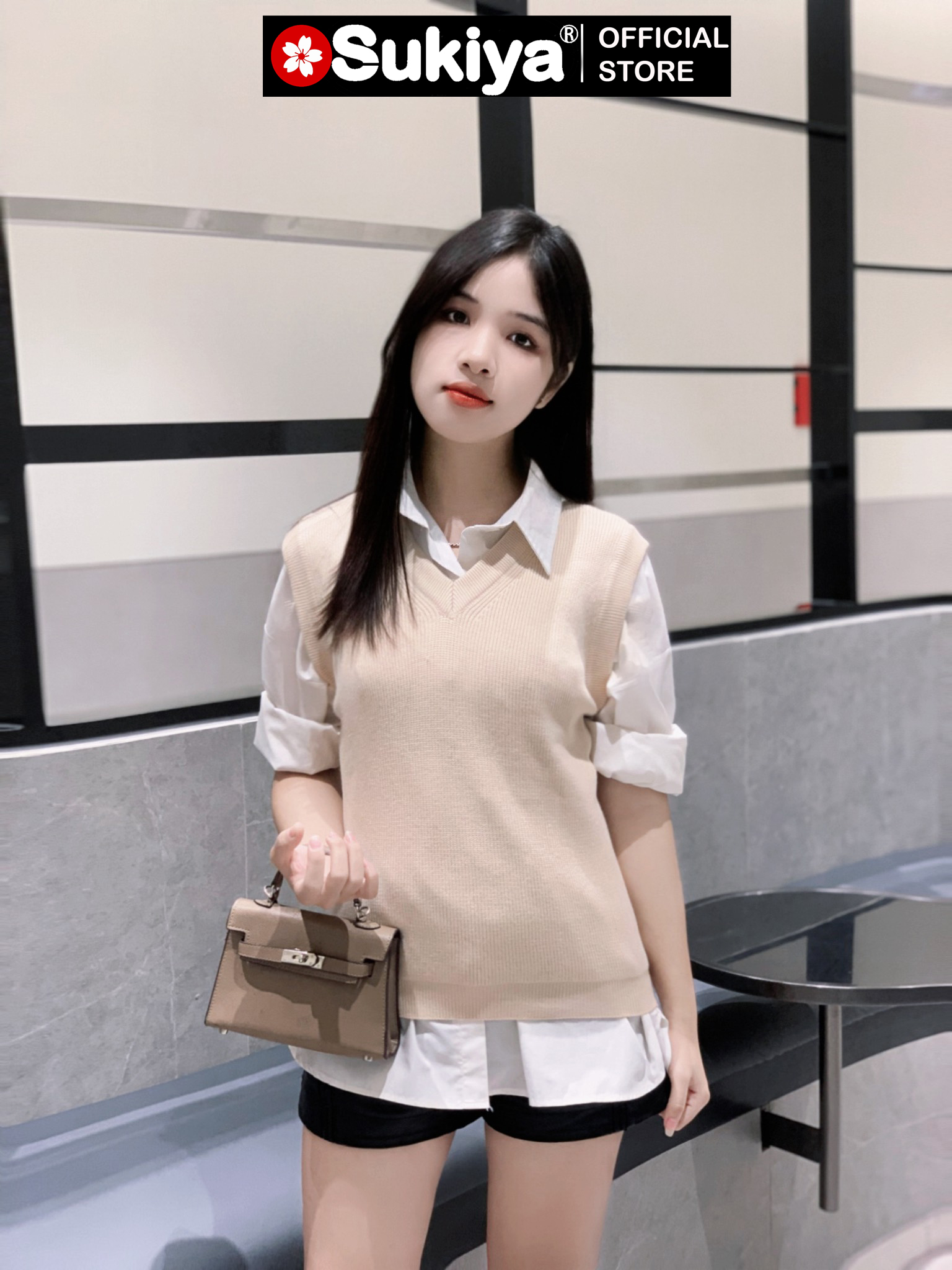 Mô tả Áo Len Nam GhiLe SUKIYA Cộc Tay Chất Len Lông Cừu Mềm Mịn Đủ Size Mẫu Mới Nhất 2024 AL43 - 6