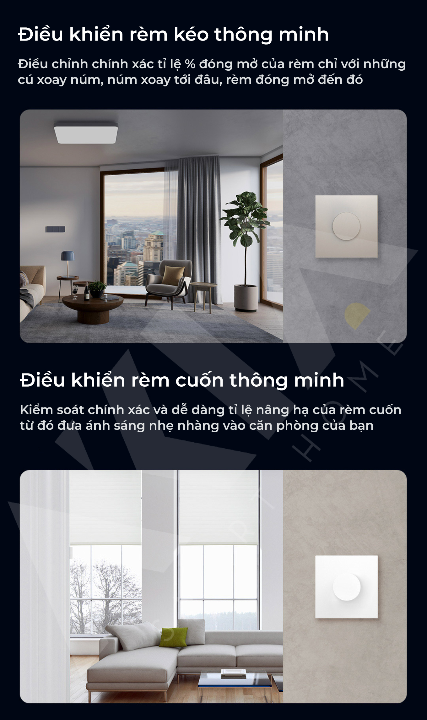 Núm xoay Aqara H1 Smart Knob - Công tắc ngữ cảnh dùng pin, Núm vặn điều ...