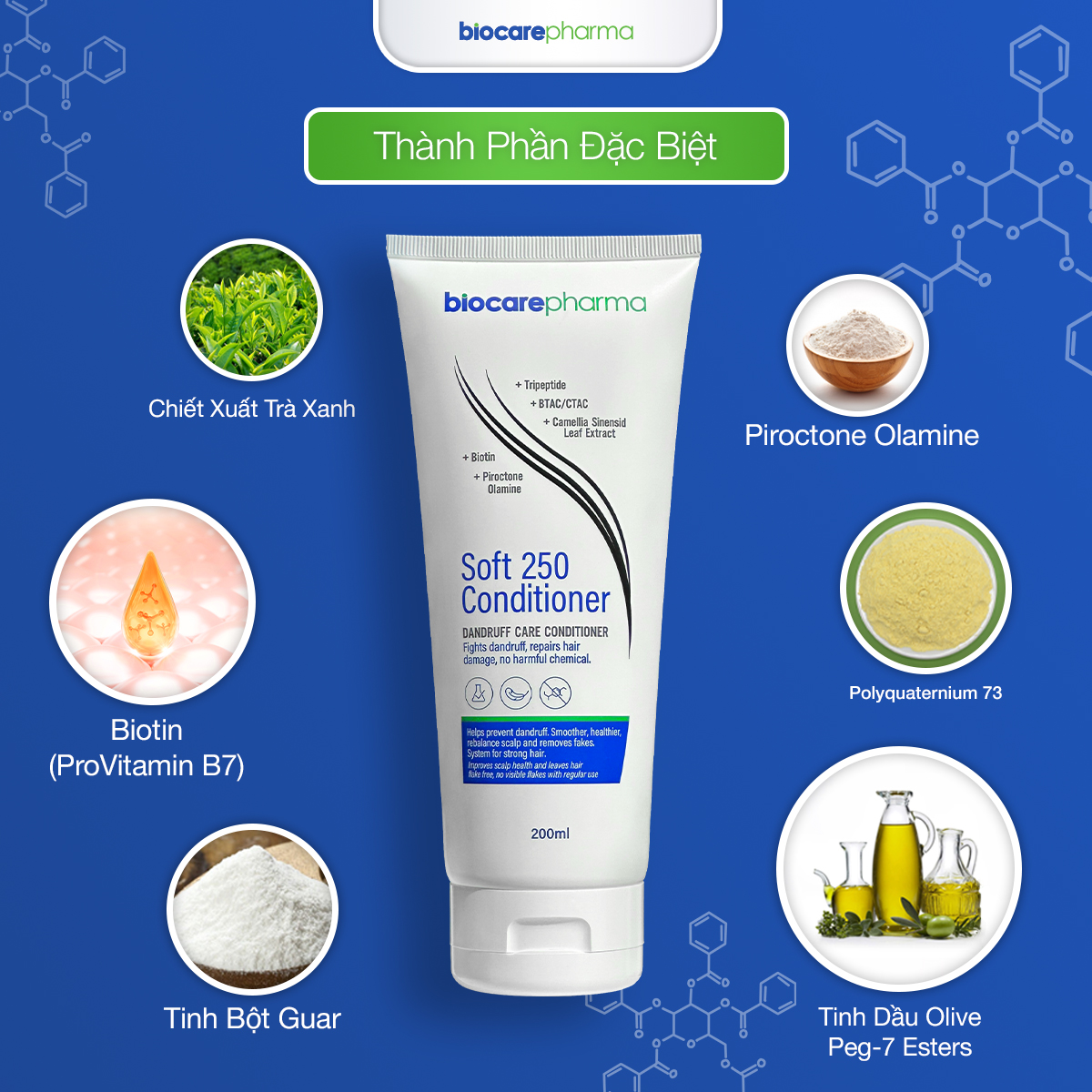 Mô tả Combo dầu gội và dầu xả dành riêng cho tóc gàu nấm ngứa Biocarepharma. - 2