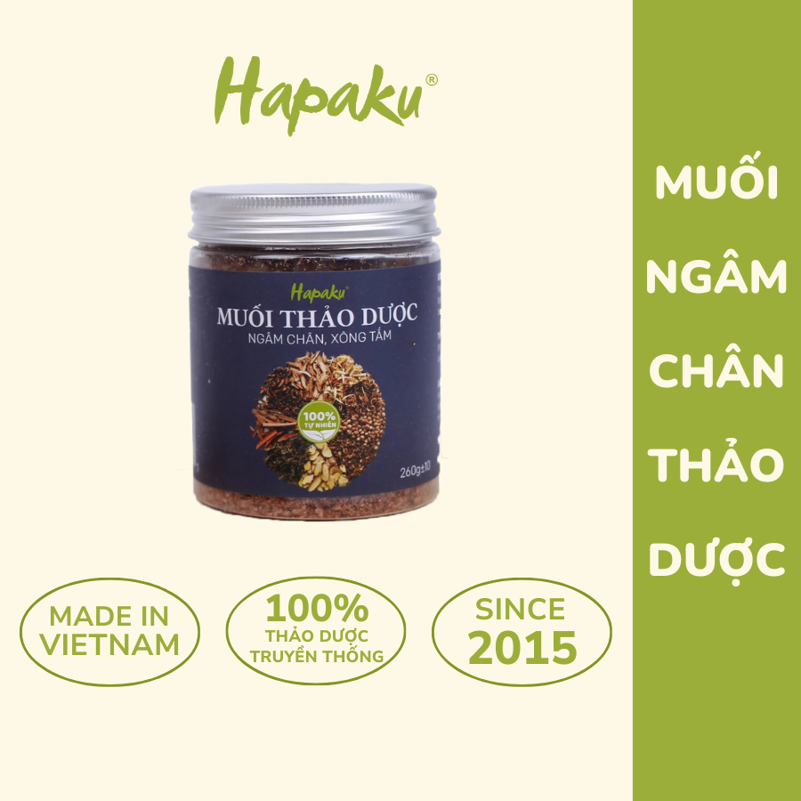 Mô tả Muối Ngâm Chân Thảo Dược Hapaku 260g - Giảm Đau Mỏi, Giúp Thư Giãn, Ngủ Ngon - 1