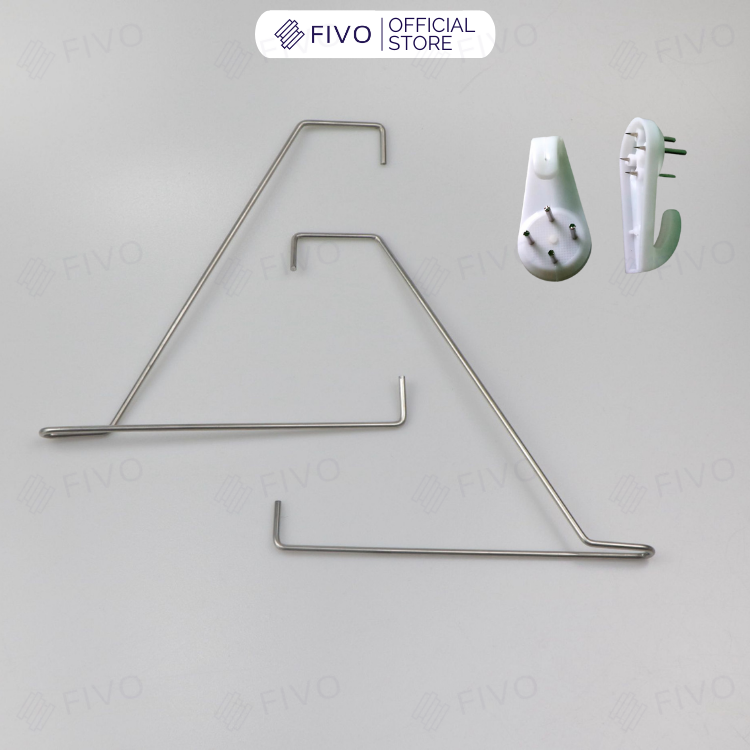 Mô tả Móc Treo Inox Và Đinh 4 Chân FIVO OP40 Dùng Cho Kệ Gỗ Treo Tường, Inox Bền Bỉ Và Chắc Chắn - 5