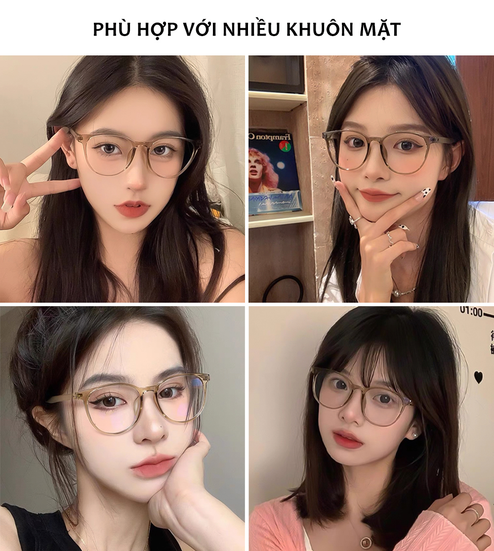 Mô tả Kính Chống Ánh Sáng Xanh Gọng Siêu Dẻo AORON Giảm Mỏi Mắt Chống Tia Bức Xạ, Hạn Chế Cận Thị Có Thể Thay Tròng AK146 - 9