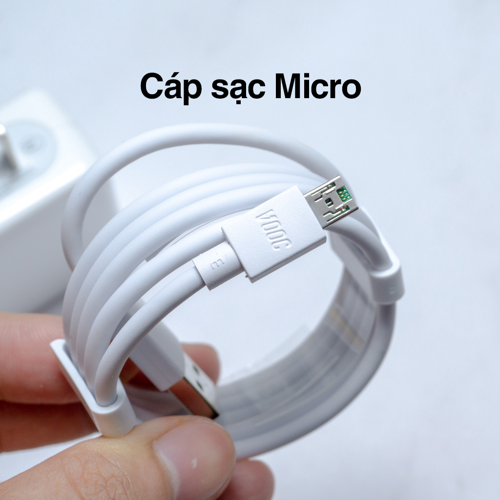 Mô tả Bộ sạc nhanh Oppo VOOC Sạc siêu nhanh củ sạc oppo và dây sạc oppo Type C và Micro DYDX bảo hành 6 tháng - 2