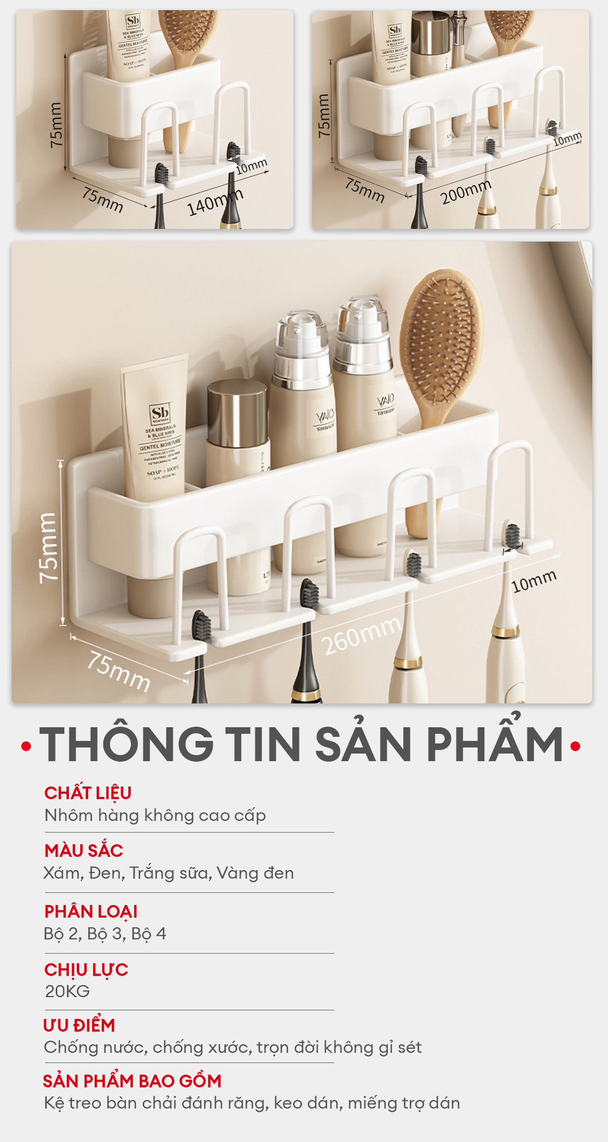 Hướng dẫn dán kệ bàn chải Enomax