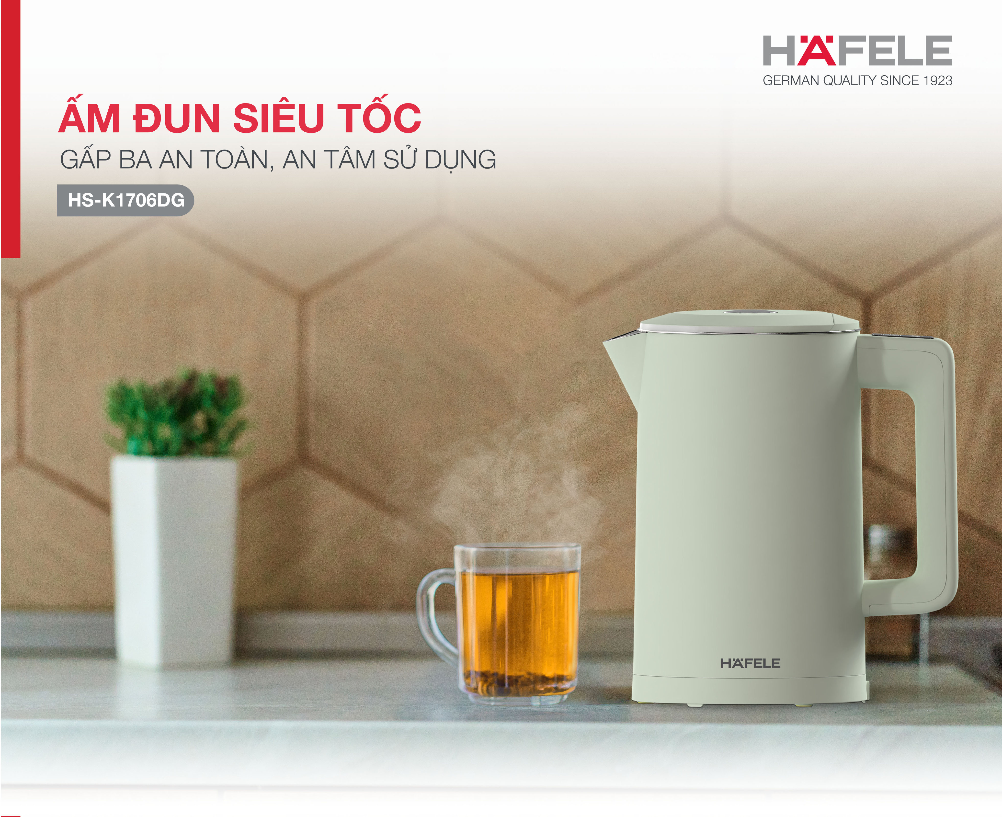 Mô tả Ấm đun siêu tốc hiển thị nhiệt độ Hafele HS-K1706DG 535.43.549 - 1