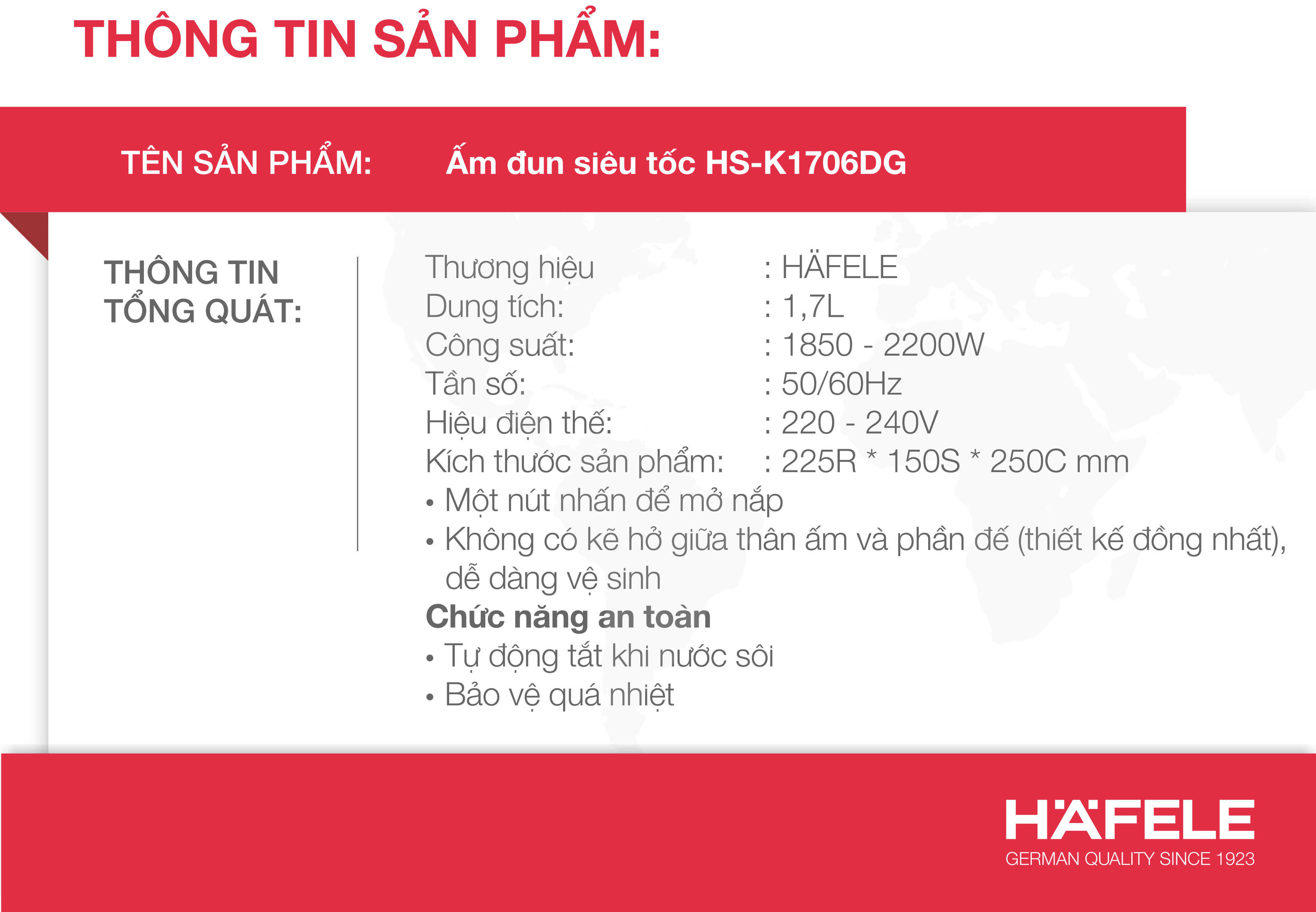 Mô tả Ấm đun siêu tốc hiển thị nhiệt độ Hafele HS-K1706DG 535.43.549 - 5