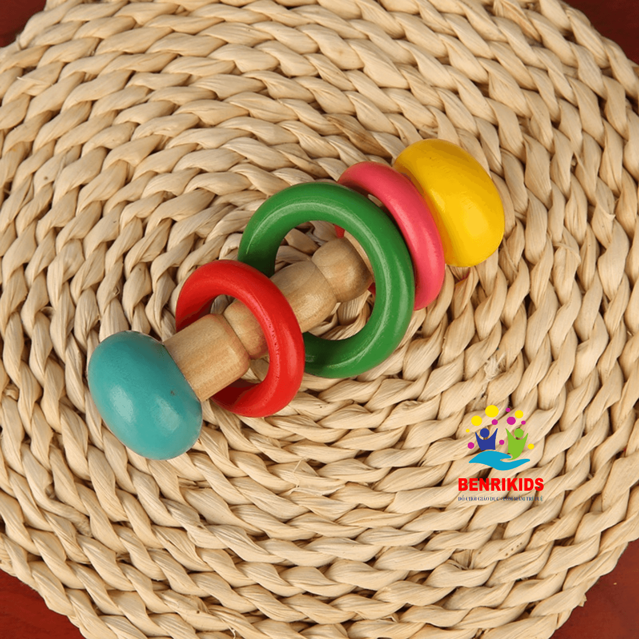 Mô tả Đồ Chơi Gỗ Benrikids Xúc Xắc Lục Lạc Phát Âm Thanh Cho Trẻ Sơ Sinh - 1