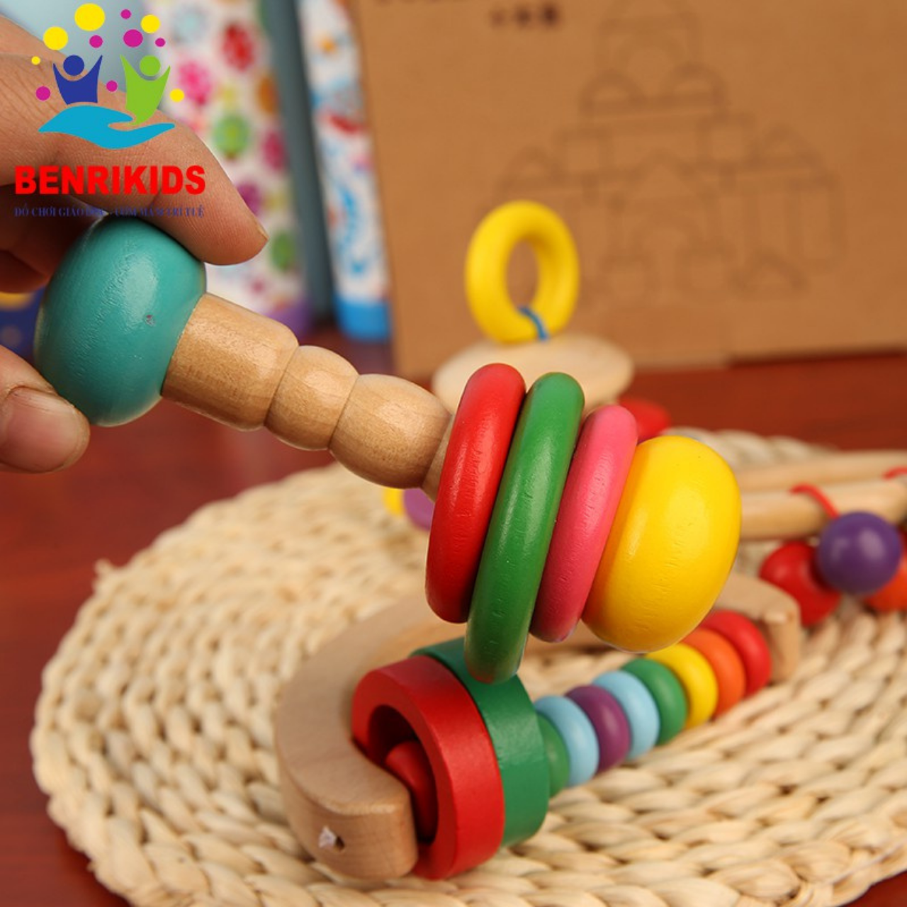 Mô tả Đồ Chơi Gỗ Benrikids Xúc Xắc Lục Lạc Phát Âm Thanh Cho Trẻ Sơ Sinh - 3