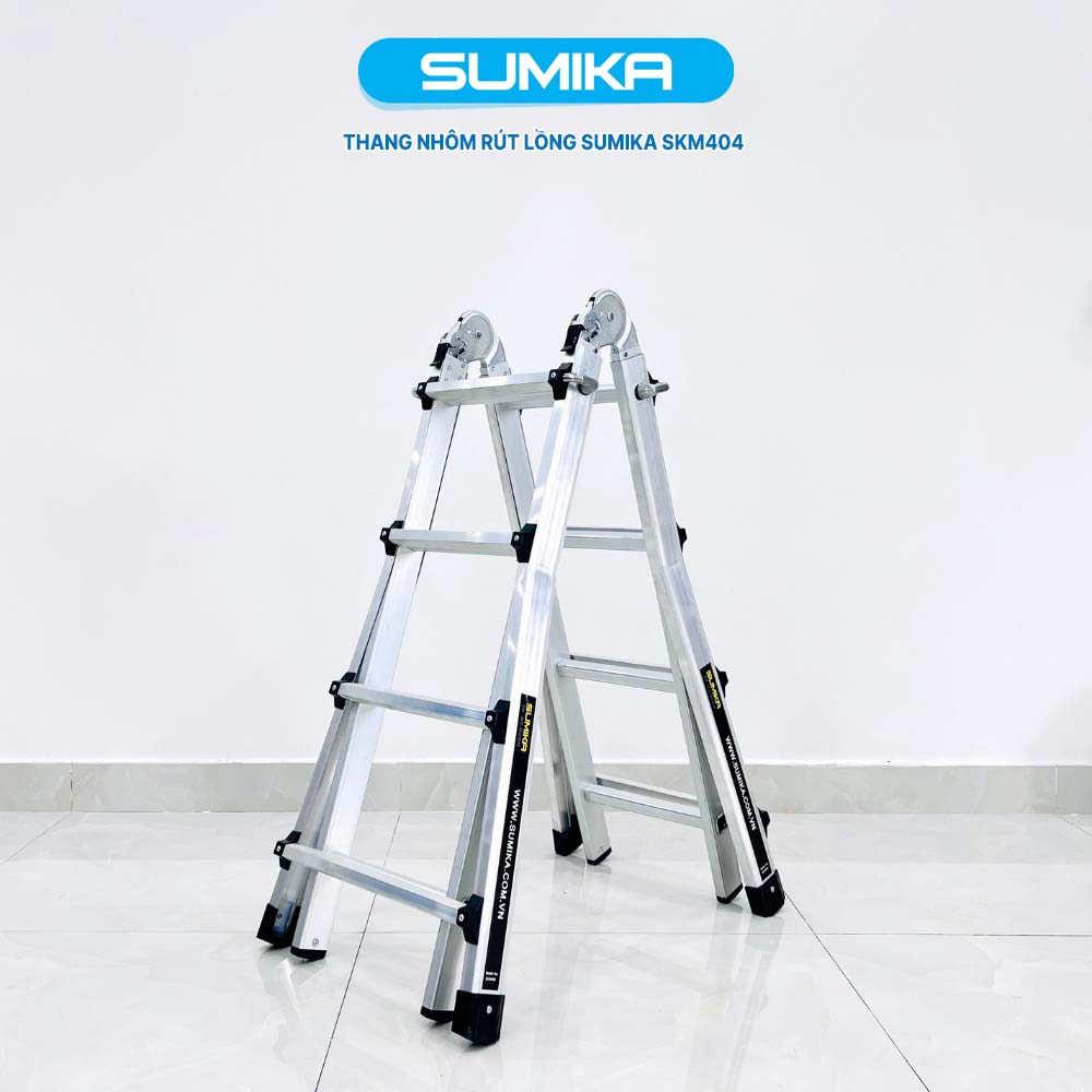 Thang nhôm rút lồng SUMIKA SKM404, chữ A cao nhất 2.0m, chữ I cao nhất ...