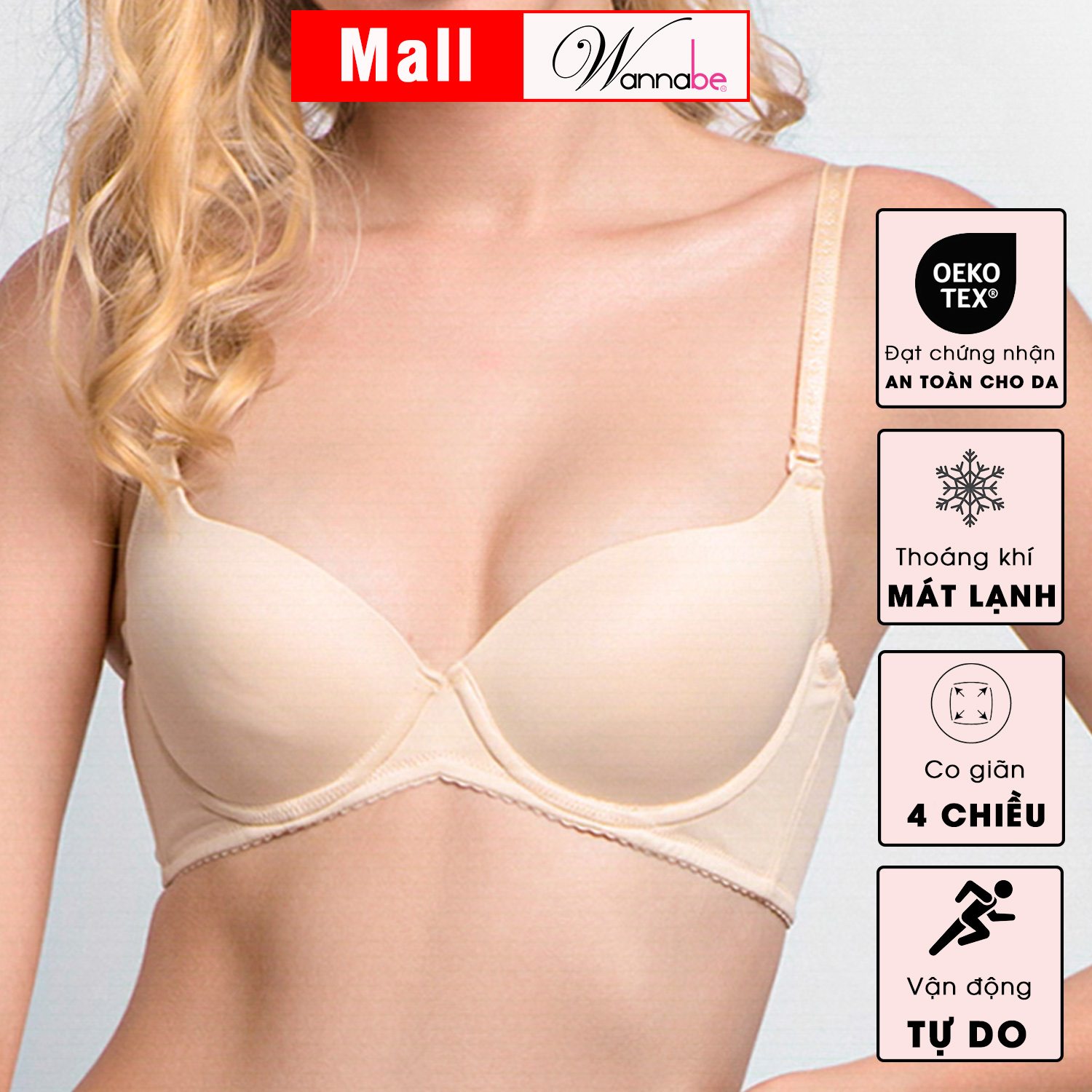 Áo ngực mút mỏng WANNABE AN310 màu da