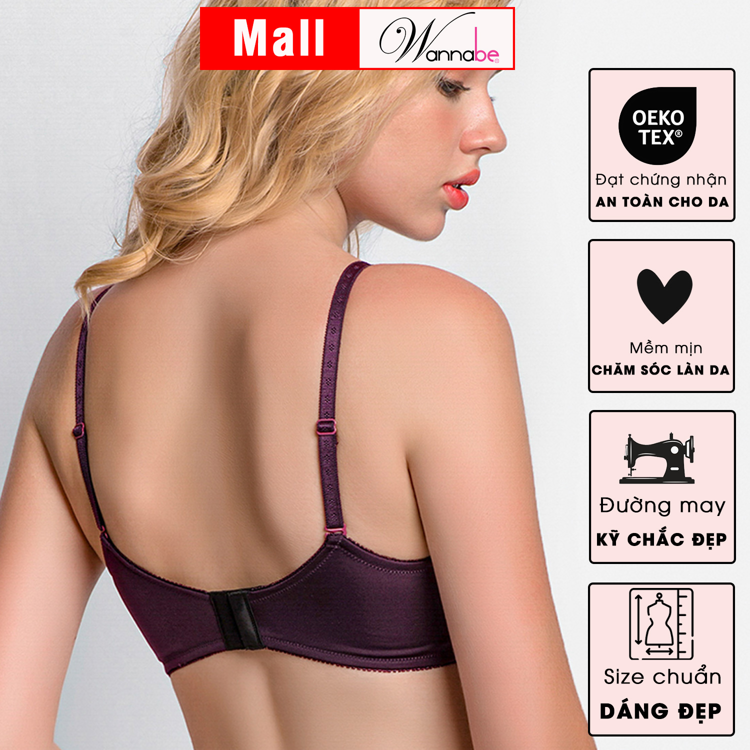 Chi tiết dây vai áo ngực WANNABE AN310