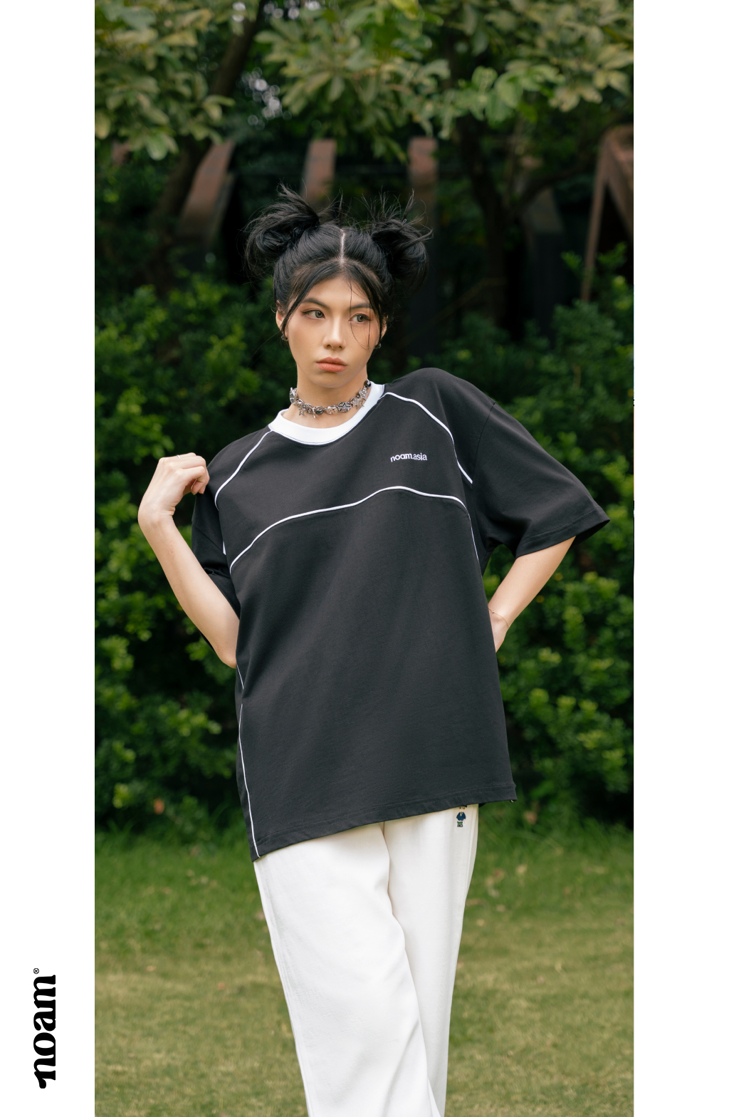 Mô tả Quần ống suông Unisex NOAM Teeny Homie Form rộng - Màu đen/ trắng/ be/ xám/ xanh than/ be đậm - 6