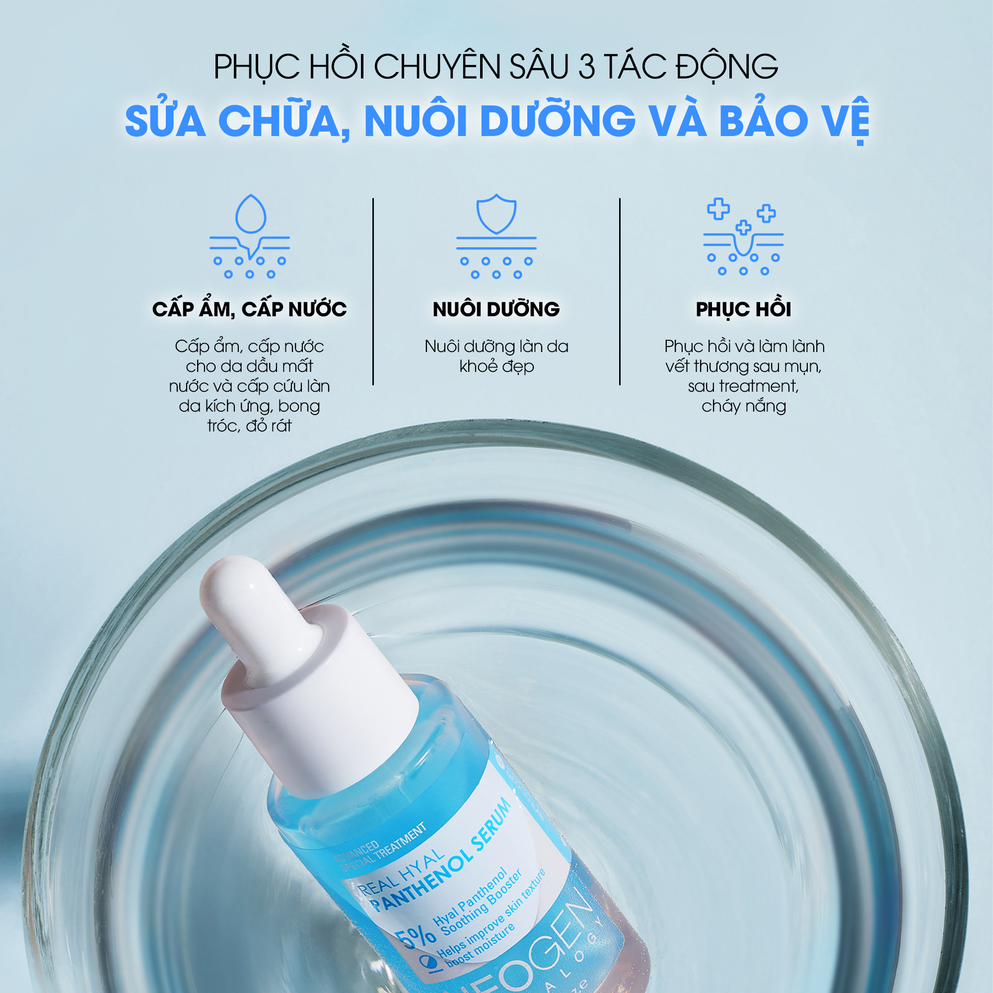 Mô tả Serum 5% Panthenol Cấp Ẩm - Phục Hồi Da 3 Tác Động Real Hyal Panthenol Serum Neogen Dermalogy 32g - 1