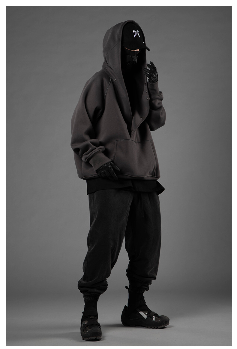 Áo hoodie ninja cao cổ Ver 2 By Zonef - Form rộng phối cúc COOL NGẦU ...