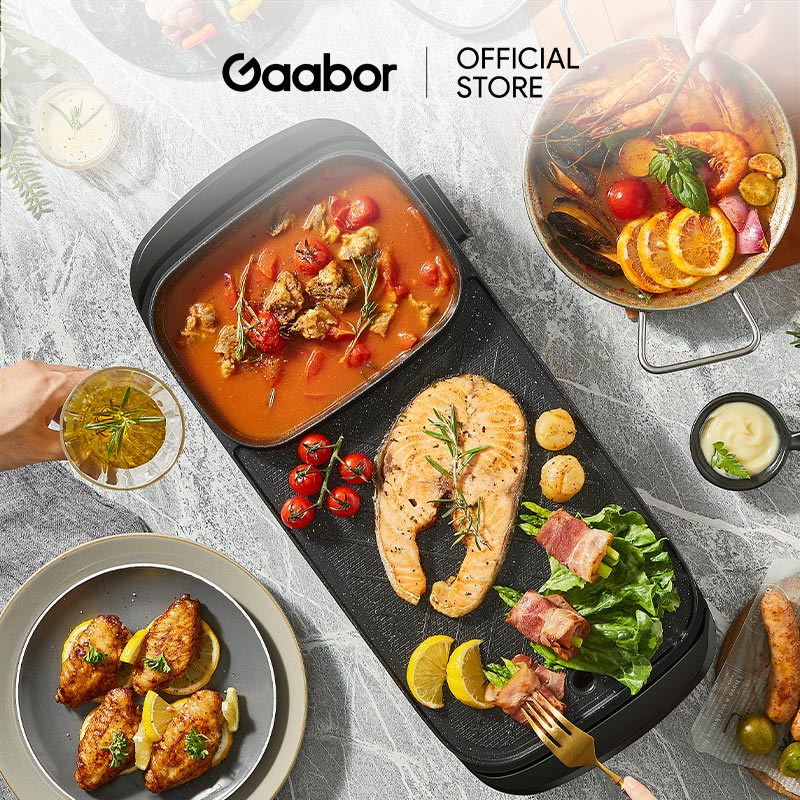Mô tả Bếp nướng lẩu điện đa năng Gaabor EH-M01A nồi lẩu nướng đa năng dung tích 1.7L công suất 1300W - 2