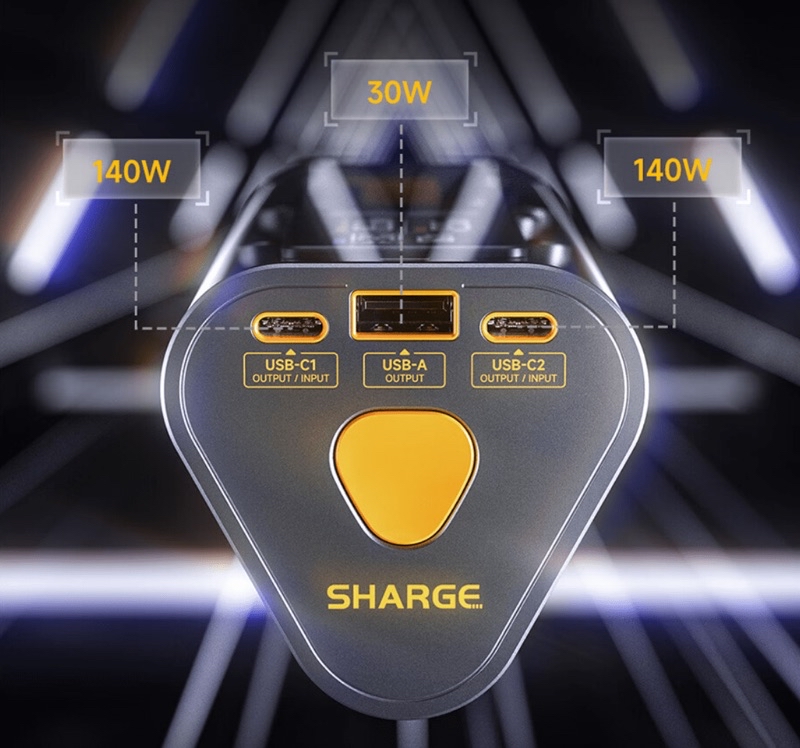 Pin sạc dự phòng trong suốt Sharge 170W S170 24000mAh bản nâng cấp của Sharge Storm 2 Liquid, hỗ trợ Power Delivery 3.1, sạc nhanh 140W, PPS 2.0 5A 14