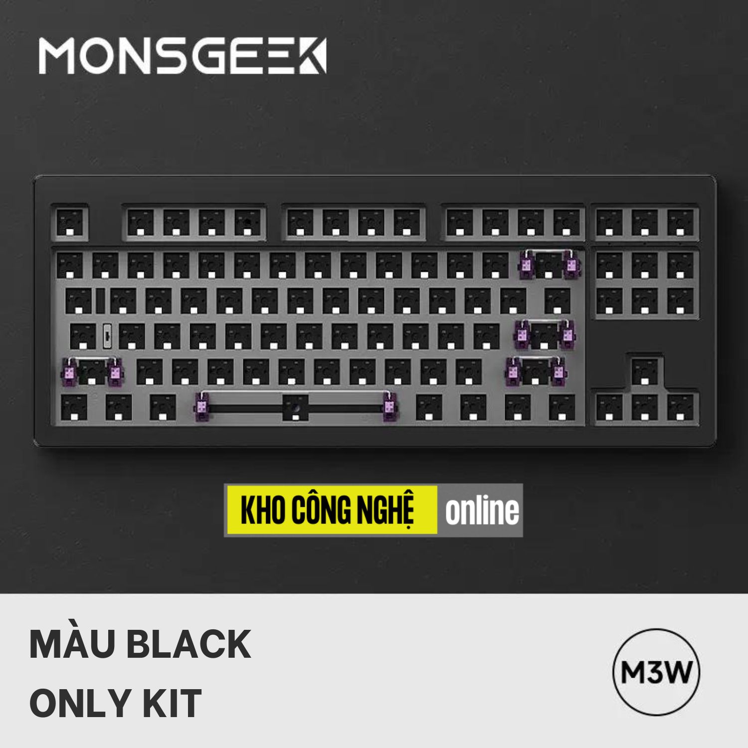 Monsgeek M3W - Bàn Phím Cơ Monsgeek M3W RGB Mạch Xuôi kết nối 3 chế độ ...