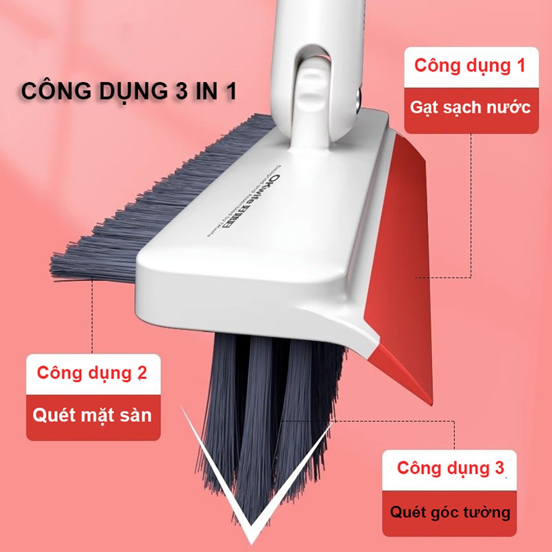 Mô tả Cây Chà Sàn Nhà Tắm OK01 3 Trong 1 Thiết Kế Chà Sàn, Gạt Nước - OENON - 6