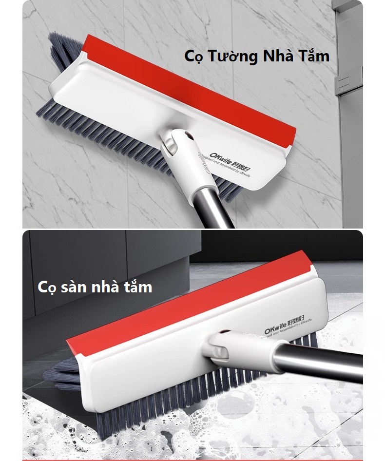 Mô tả Cây Chà Sàn Nhà Tắm OK01 3 Trong 1 Thiết Kế Chà Sàn, Gạt Nước - OENON - 7