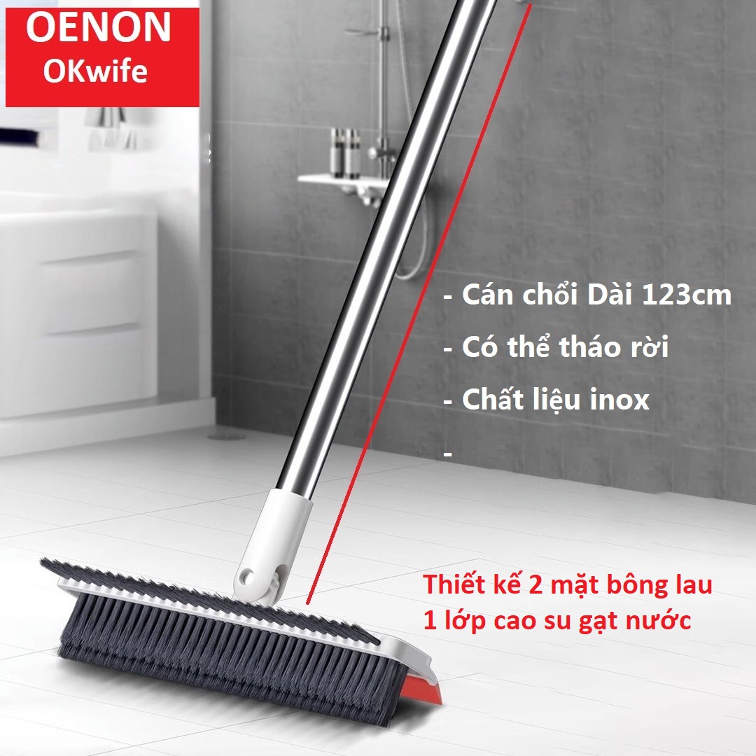 Mô tả Cây Chà Sàn Nhà Tắm OK01 3 Trong 1 Thiết Kế Chà Sàn, Gạt Nước - OENON - 2