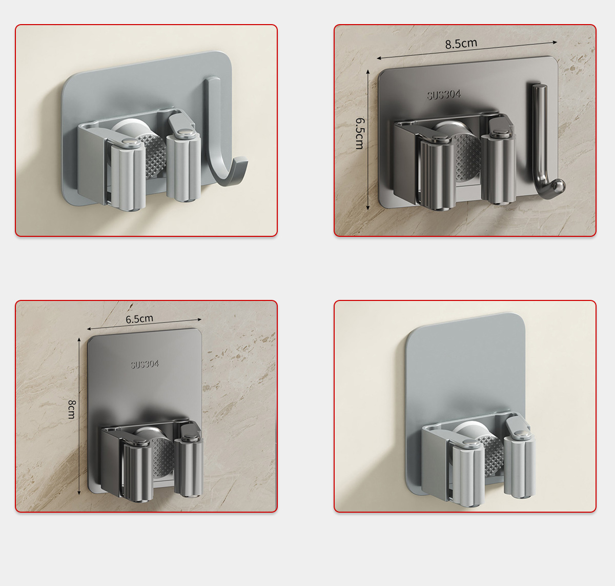 Kẹp cây lau nhà chổi Enomax Inox 304