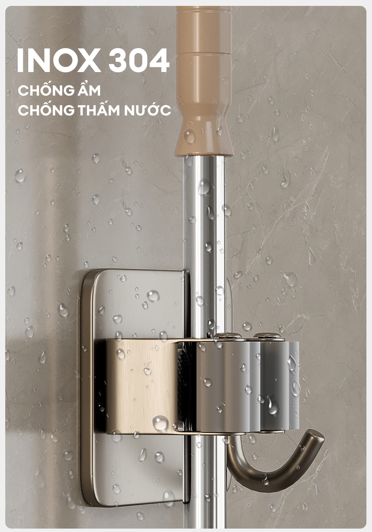 Kẹp cây lau nhà chổi Enomax Inox 304