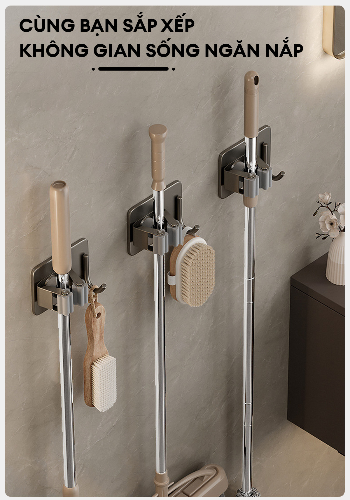 Kẹp cây lau nhà chổi Enomax Inox 304