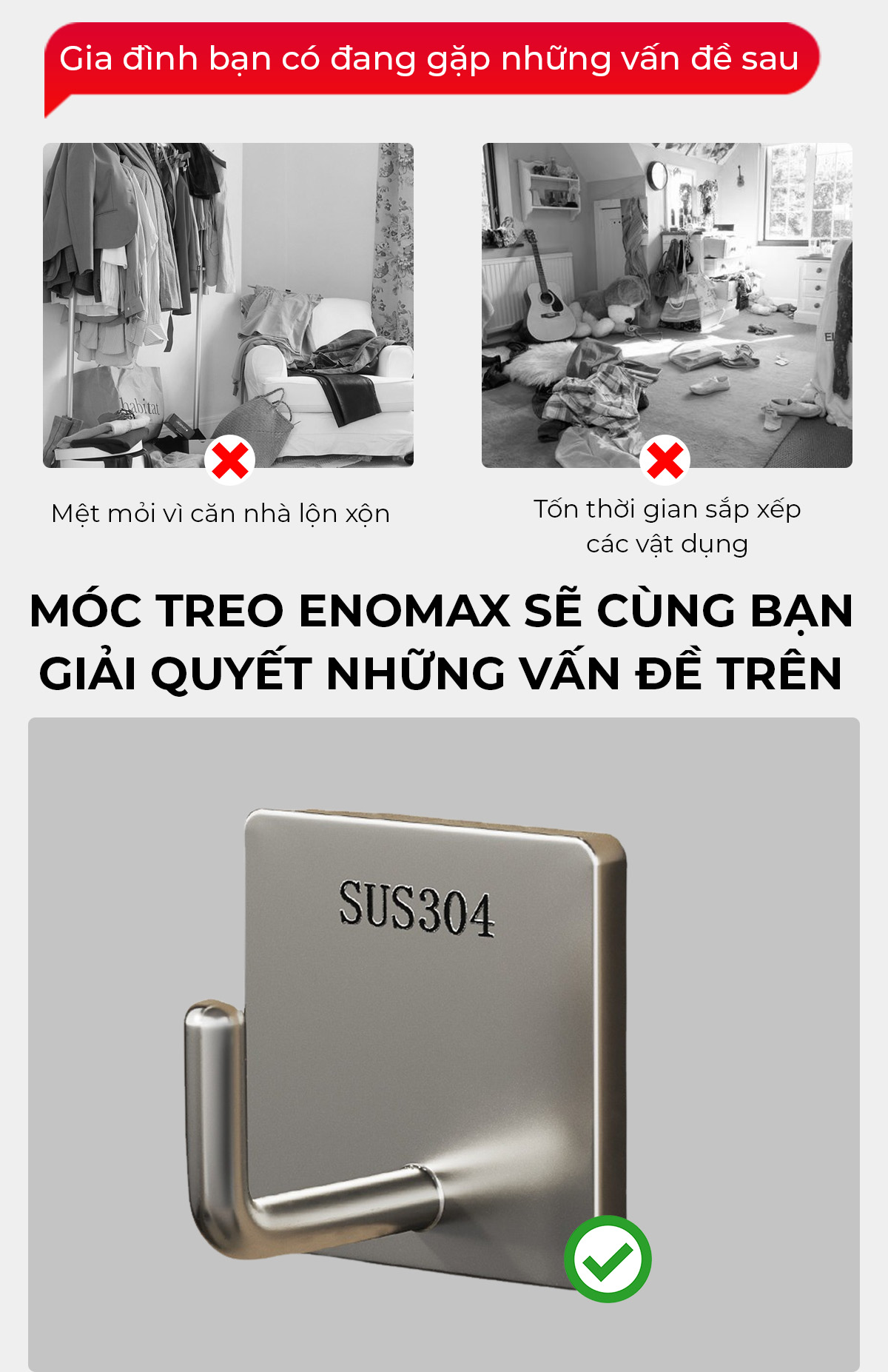 Móc treo đồ chịu lực ENOMAX