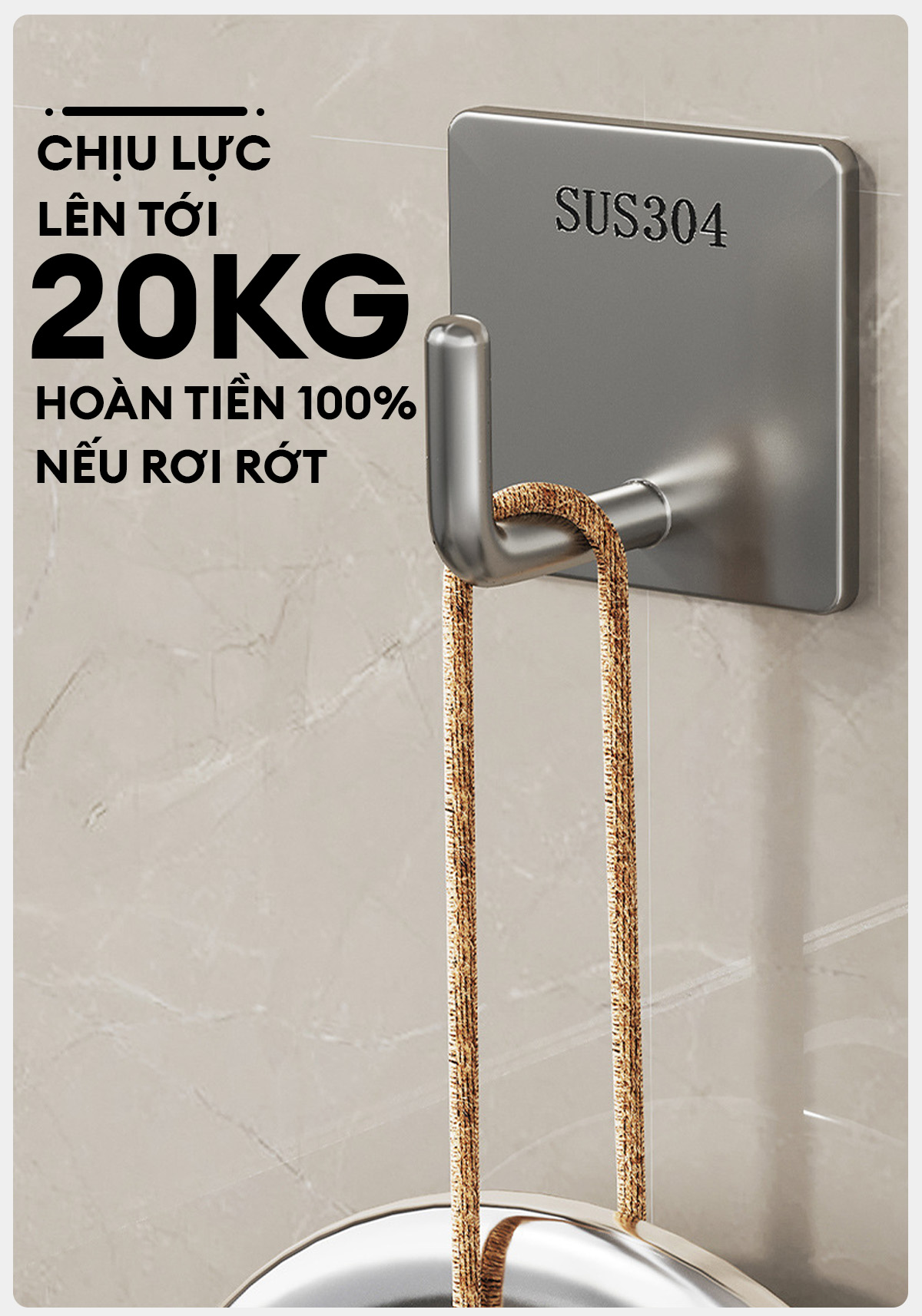 Cách sử dụng móc dán tường