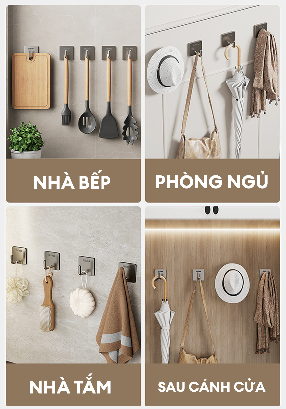 Móc dán tường nhà bếp