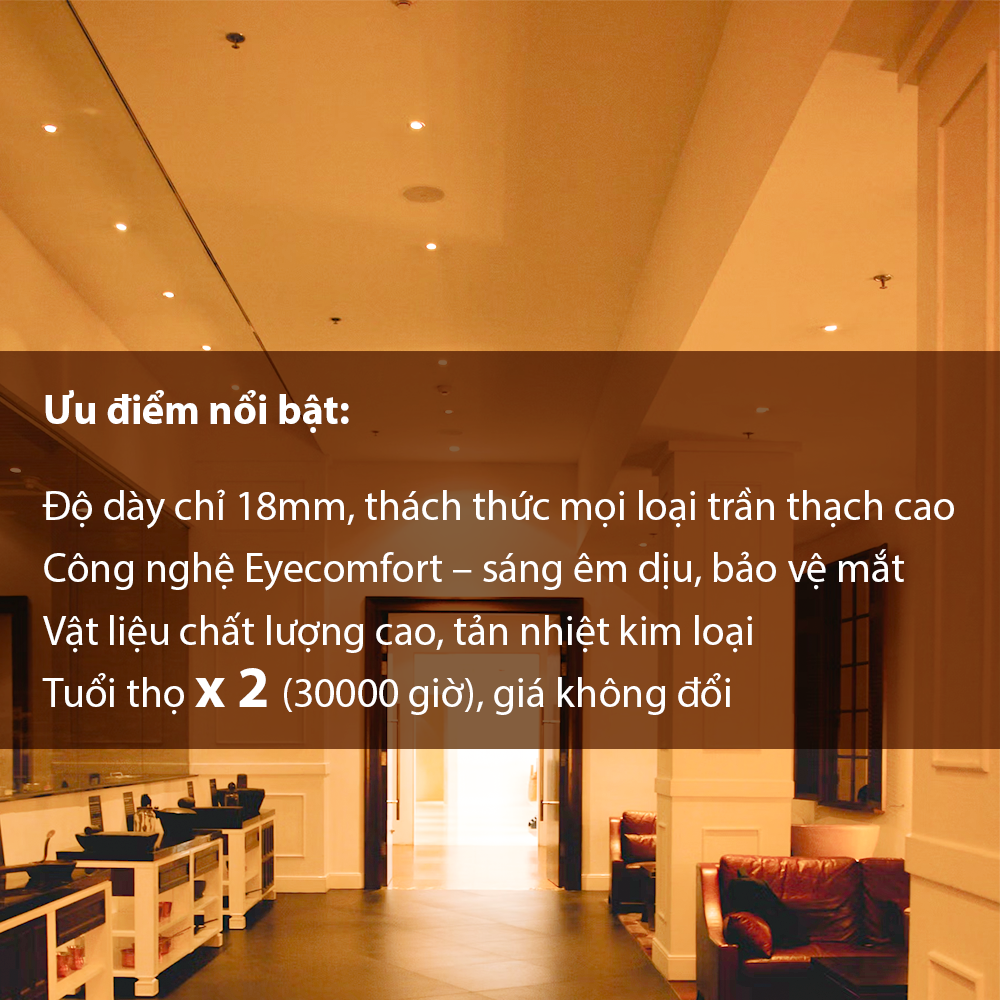 Mô tả Bộ đèn âm trần Philips LED Max DL262 Max siêu mỏng- công suất (9W, 12W) - 4